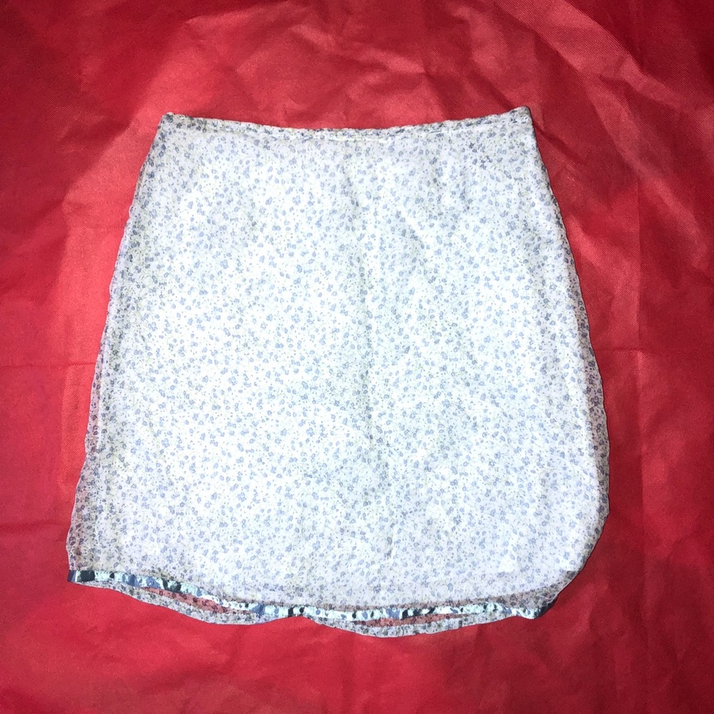 Mini Blue Floral Skirt